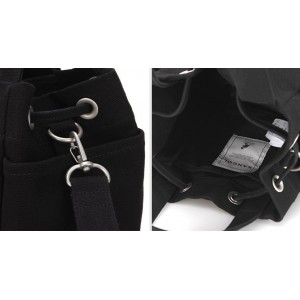Kangol Flocking Simbol Canvas Bucket Bag- Black 3791